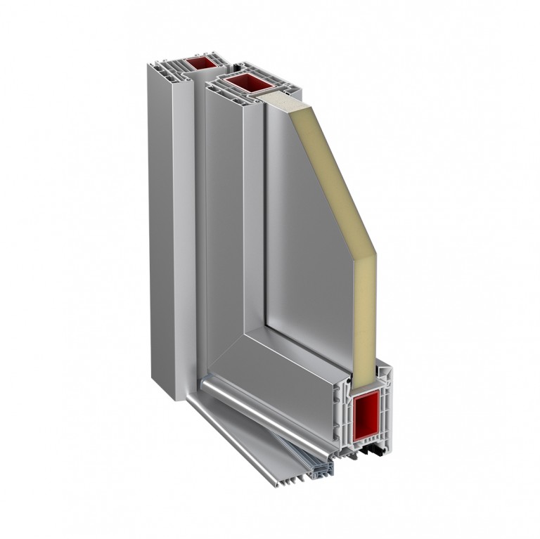 PVC-Türen mit Aluminiumabdeckung