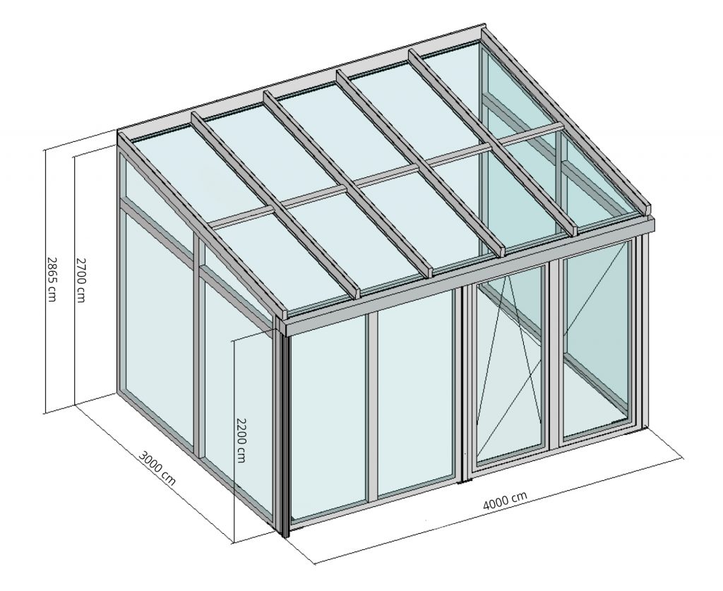 Beispiel eines Projektes eines Wintergartens