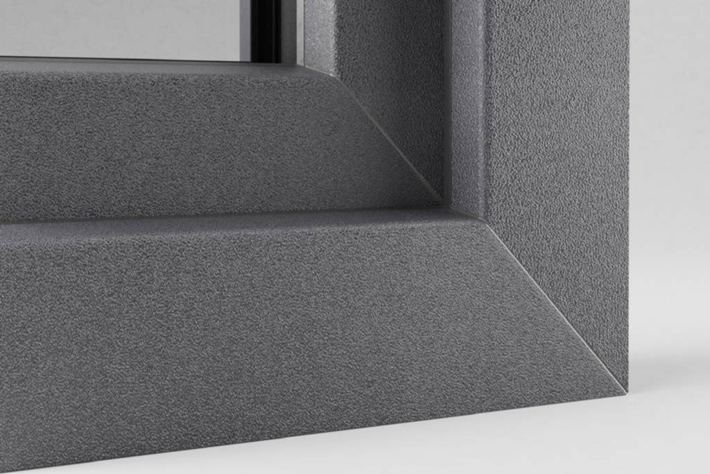 Wizualizacja okna ze zgrzewem Slim (wypływkowym)